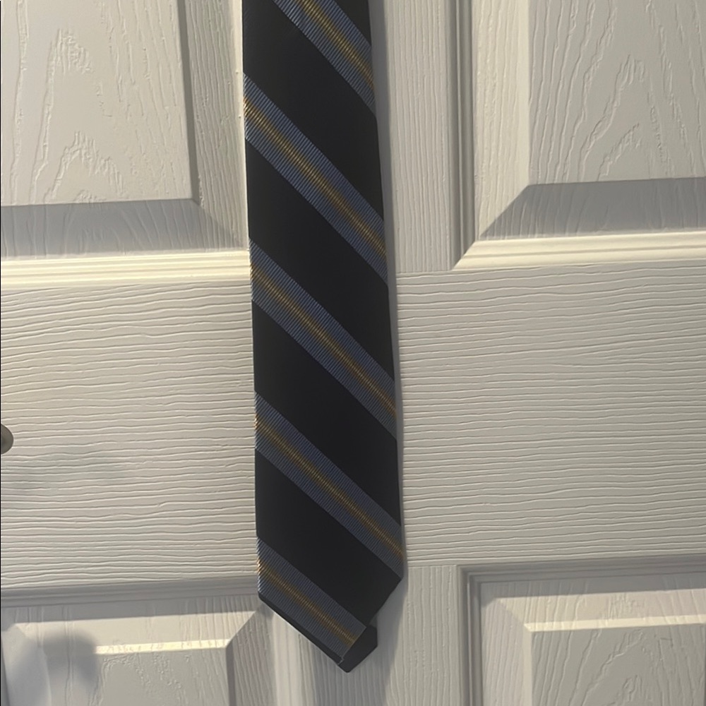 Men's Lauren Navy Striped Tie
